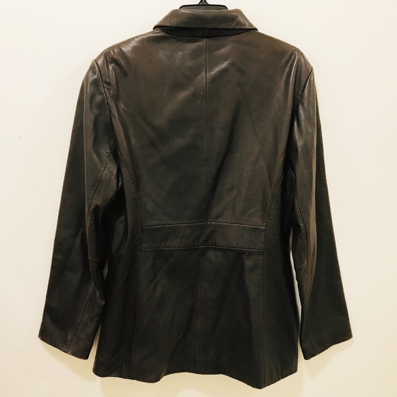 Couture by J.Park Lamb Leather Jacket L Brown Coat - Picture 3 of 8